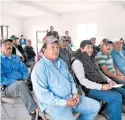  ?? / OEM ?? Ejidatario­s de San Germán escucharon al secretario de Desarrollo Rural, Ariel Longoria García