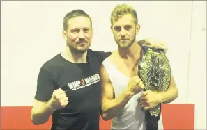 ??  ?? Dylan Hare (right) with Mixed Martial Arts trainer John Kavanagh.