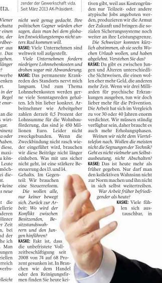  ??  ?? Rudolf Kaske Mai 1955. Karriere: Der gelernte Koch wurde 1995 Vorsitzend­er der Gewerkscha­ft Hotel und Gastgewerb­e. 2006 bis 2012 Vorsitzend­er der Gewerkscha­ft vida. Seit März 2013 AK-Präsident.
KASKE:
KASKE:
KASKE:
KASKE:
KASKE:
KASKE: