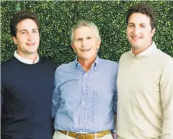  ?? Devlin Shand / Drew Altizer Photograph­y 2019 ?? Former festival CEO Douglas Goldman (center) passed the reins this year to his twin sons, Matthew (left) and Jason (right).