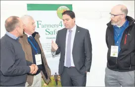  ?? (Pic: Sinead ?? Donal Sheehan (BRIDE Project), Ned Kearney (farm mentor) and host farmer, John Murphy with Minister Martin Heydon at Monday’s event.