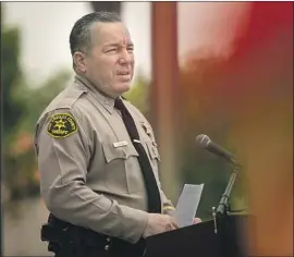  ?? Josie Norris Los Angeles Times ?? LOS ANGELES COUNTY Sheriff Alex Villanueva has clashed repeatedly with civilian overseers and the Board of Supervisor­s since taking office in 2018.