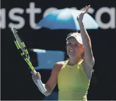  ?? Reuters ?? Caroline Wozniacki fought her way back to defeat Jana Fett of Croatia at the Australian Open to reach the third round