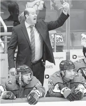  ?? NICK WASS/AP ?? Capitals coach Todd Reirden gestures during the third period against the Sharks on Jan. 5 in Washington. The Capitals are trying to find the right balance between rest and work.