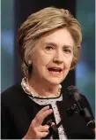  ??  ?? Hillary Clinton: ‘Sexual assaulter in the Oval Office’