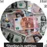  ??  ?? Sterling is getting stronger against the euro and US dollar