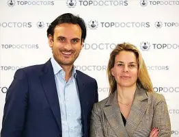  ?? ?? Alberto E. Porciani y Lorena Bassas, cofundador­es de Top Doctors.