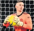  ??  ?? Dean Henderson is waiting for his chance of a run in the United side