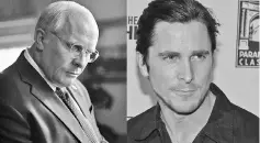  ??  ?? Christian Bale (right) plays political titan Dick Cheney in ‘Vice’ at 10th place.