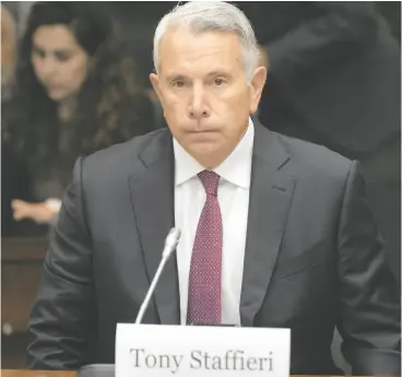  ?? ADRIAN WYLD / THE CANADIAN PRESS ?? Rogers chief executive Tony Staffieri told MPS the company notified the innovation minister about the outage shortly before noon on Friday, July 8.