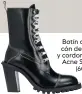  ??  ?? Botín con tacón de goma y cordones, de Acne Studios (600 €).