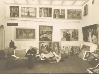  ?? Munch Museum, Oslo ?? Edvard Munch in his winter studio, 1938.