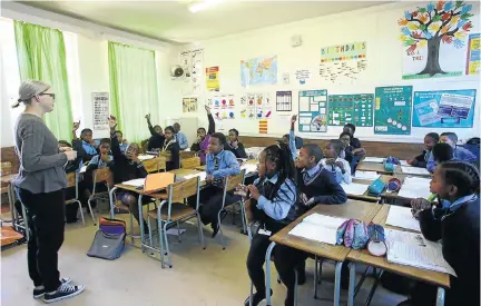  ?? Picture: Masi Losi ?? There are no more white children in this Grade 5 class at Saxonwold Primary School in Johannesbu­rg.