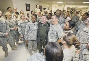  ??  ?? Robin Williams visiting US troops in new documentar­y Robin’s Wish