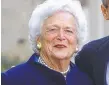  ?? Picture: AFP ?? Former first lady Barbara Bush pictured in 2002.