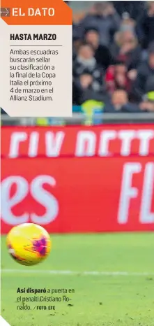  ?? / FOTO: EFE ?? Así disparó a puerta en el penalti Cristiano Ronaldo.