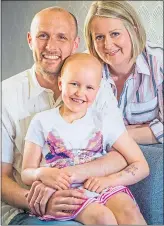  ?? ?? Andy and Claire Stewart with daughter Ruby in 2019, just a year before she died