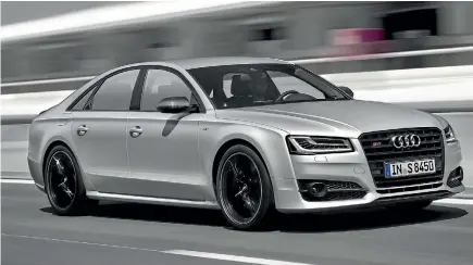  ??  ?? Audi’s flagship luxury sedan, the S8 Plus. We’re pretty sure it’s doing about 60kmh here.