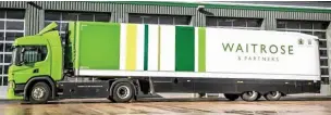  ??  ?? It’s a gas…a new addition to the John Lewis fleet of biomethane trucks