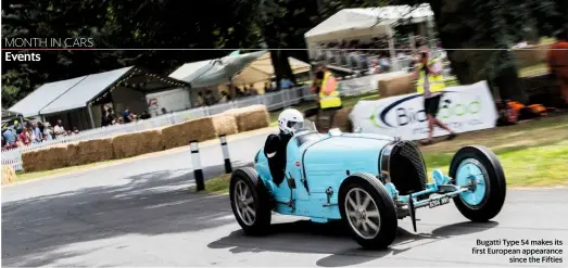  ??  ?? Bugatti Type 54 makes its first European appearance since the Fifties