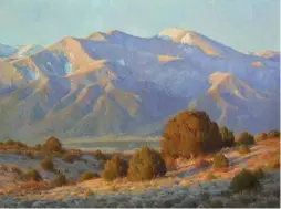  ??  ?? Taos Mountain, oil on linen, 30 x 40”