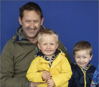  ??  ?? Raymond, Harry and Tom Crosbie from Barntown at the races on Saturday.