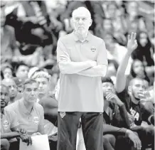  ??  ?? Head coach Gregg Popovich on the sidelines in a 90-81 win over Spain during an exhibition game at Honda Center on August 16, 2019 in Anaheim, California. - AFP photo