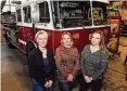  ?? Ned Gerard / Hearst Connecticu­t Media ?? From left, career firefighte­rs Jamilynn Zapata and Wanda Hittinger and Fairfield firefighte­r Caitlin Clarkson Pereira.