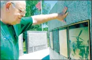  ?? (Courtesy Photo) ?? Bella Vista resident Leonard Eisert stands at the Veterans Wall of Honor.