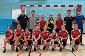  ?? ?? Cup success East Kilbride Handball Club’s under-16 girls’squad won the Scottish Cup