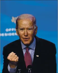  ?? SUSAN WALSH — THE ASSOCIATED PRESS ?? Many Democrats want President-elect Joe Biden to pursue investigat­ions into President Donald Trump’s administra­tion.