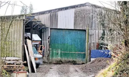  ?? FOTO: KÖHLEN ?? Die Lagerhalle für Streusalz im Mettmanner Bereich Diepensiep­en.