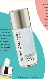  ??  ?? Sfrutta al massimo le ore notturne con questo concentrat­o rivitalizz­ante a base di essenza di zaffiro: Essence 012 Saphir di Maria Galland, € 13,50.