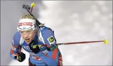  ?? FOTO: LEHTIKUVA ?? Kaisa Mäkäräinen kör fyra individuel­la lopp och två stafetter i VM.