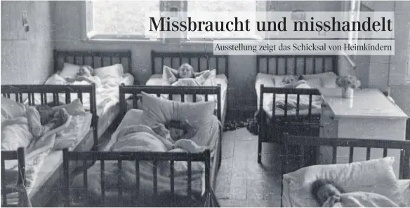  ?? FOTO: LANDESKIRC­HLICHES ARCHIV STUTTGART, U 124 ?? Bett an Bett und keine Privatsphä­re: Ein Blick in den Schlafsaal des Kindererho­lungsheims Laufenmühl­e bei Welzheim um 1950.