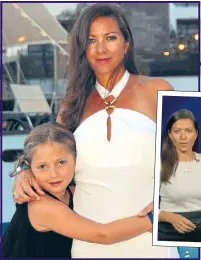  ??  ?? BREATHE EASY: Clare Nasir with her daughter Sienna, aged eight, left, and presenting on Channel 5, below