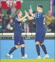  ?? Foto: getty ?? Modric y Perisic lideraron el triunfo en el ernst Happel