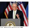  ?? JACQUELYN MARTIN / ASSOCIATED PRESS ?? U.S. Attorney General Jeff Sessions said Friday his agency “fully supports” Senate Bill 4.