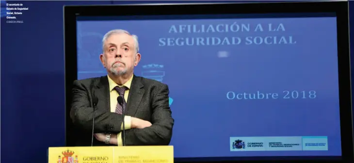  ?? CORDON PRESS ?? El secretario de Estado de Seguridad Social, Octavio Granado.