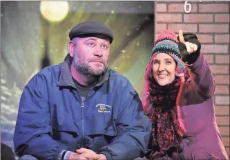  ?? / TRP ?? TRP prides itself in telling compelling stories in an intimate theatre setting at the historic Ringgold Depot. Pictured: Chuck Nalley and Maria Chattin in the 2018 production of “Almost, Maine.”