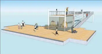  ?? Aspinwall Riverfront Park ?? An artist rendering of what the new fishing dock in Aspinwall will look like when it is completed.