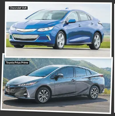  ??  ?? Chevrolet Volt
Toyota Prius Prime