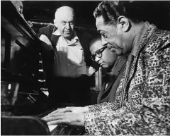  ??  ?? In the action: Duke Ellington (front) with Billy Strayhorn and Otto Preminger