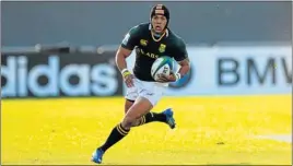  ?? PHOTOGRAPH: GALLO IMAGES ?? SURGING FORWARD: Cheslin Kolbe, of South Africa, during the IRB Junior World Championsh­ip match between South Africa and the US at Stade Henri Degranges in La Roche-sur-Yon, France, last week. On Thursday, the Junior Springboks beat France at the same...