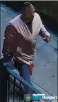  ?? COURTESY OF NEW YORK POLICE DEPARTMENT ?? This image taken from surveillan­ce video shows a person of interest in connection with an assault of an Asian American woman in New York on Monday. Police said Brandon Elliot, 38, is the man seen on the video.