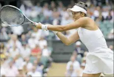  ??  ?? Spain’s Garbine Muguruza, the 14th seed, advanced to the women’s final with a straight-set victory.