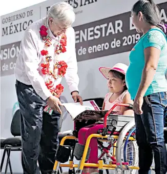  ?? CORTESÍA ?? El Programa de Becas a personas con Discapacid­ad entregará 2 mil 550 pesos cada dos meses/