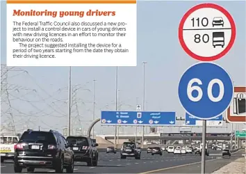  ??  ?? Abu Dhabi abolished the 20km/h speed margin last month. For example, if a road has a speed limit of 80km/h, those caught driving even at 81km/h will now be fined for speeding.