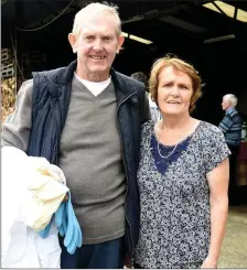  ??  ?? Hosts Teddy and Tess Clifford at the Beaufort Beekeepers Open Day in Beaufort on Sunday.Photo by Michelle Cooper Galvin