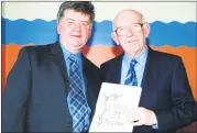  ?? ?? Brian Clancy (left), author of ‘Fermoy Once a Kingdom’ with Michael Barry who launched the book in Fermoy Community Youth Centre 21 years ago.
